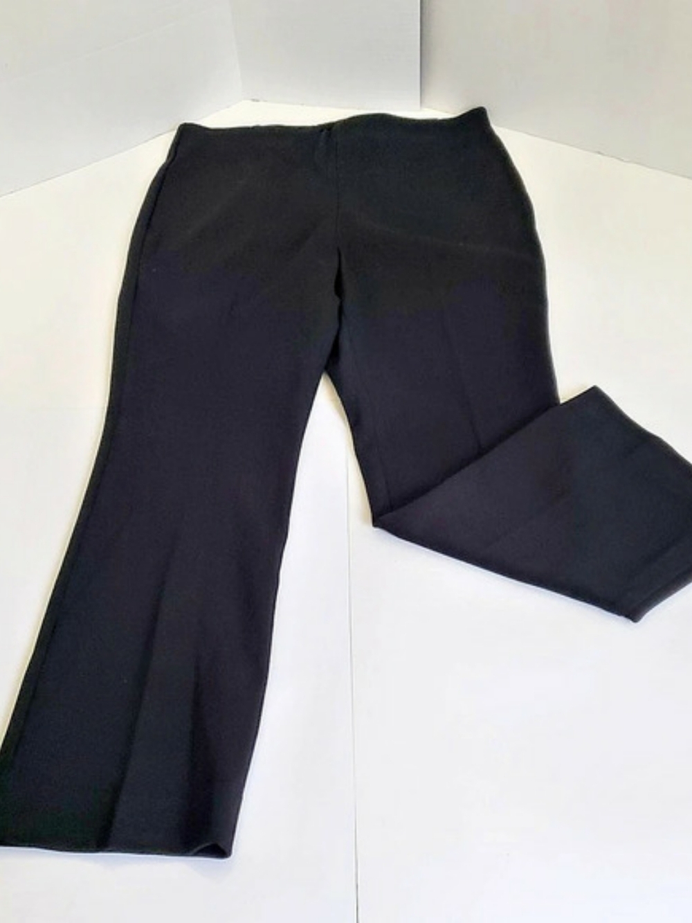 NWT Talbots Montauk Pant Size 8 Black High Waist Flare Leg Ankle Length